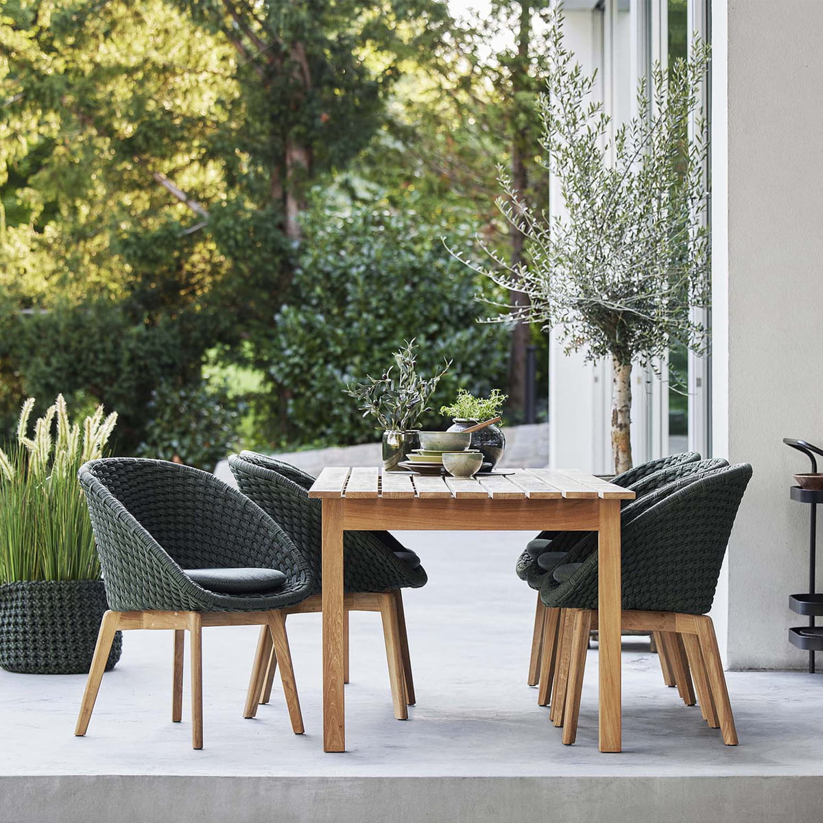 Cane-line - Peacock Soft Rope Gartenstuhl Dunkelgrau