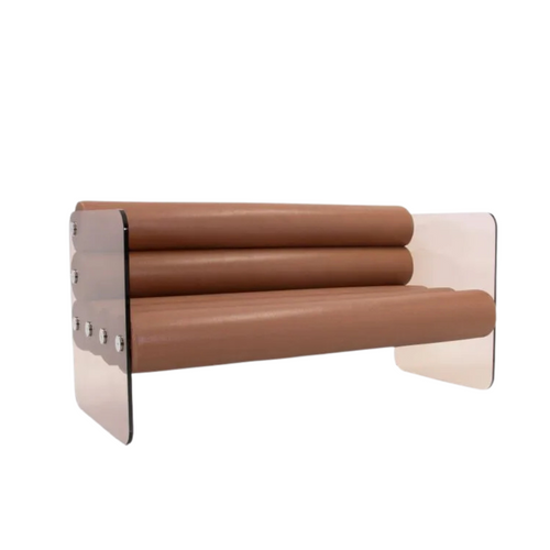 Kuumo - 2-Sitzer Sofa aus veganem Leder MW01 BROWN