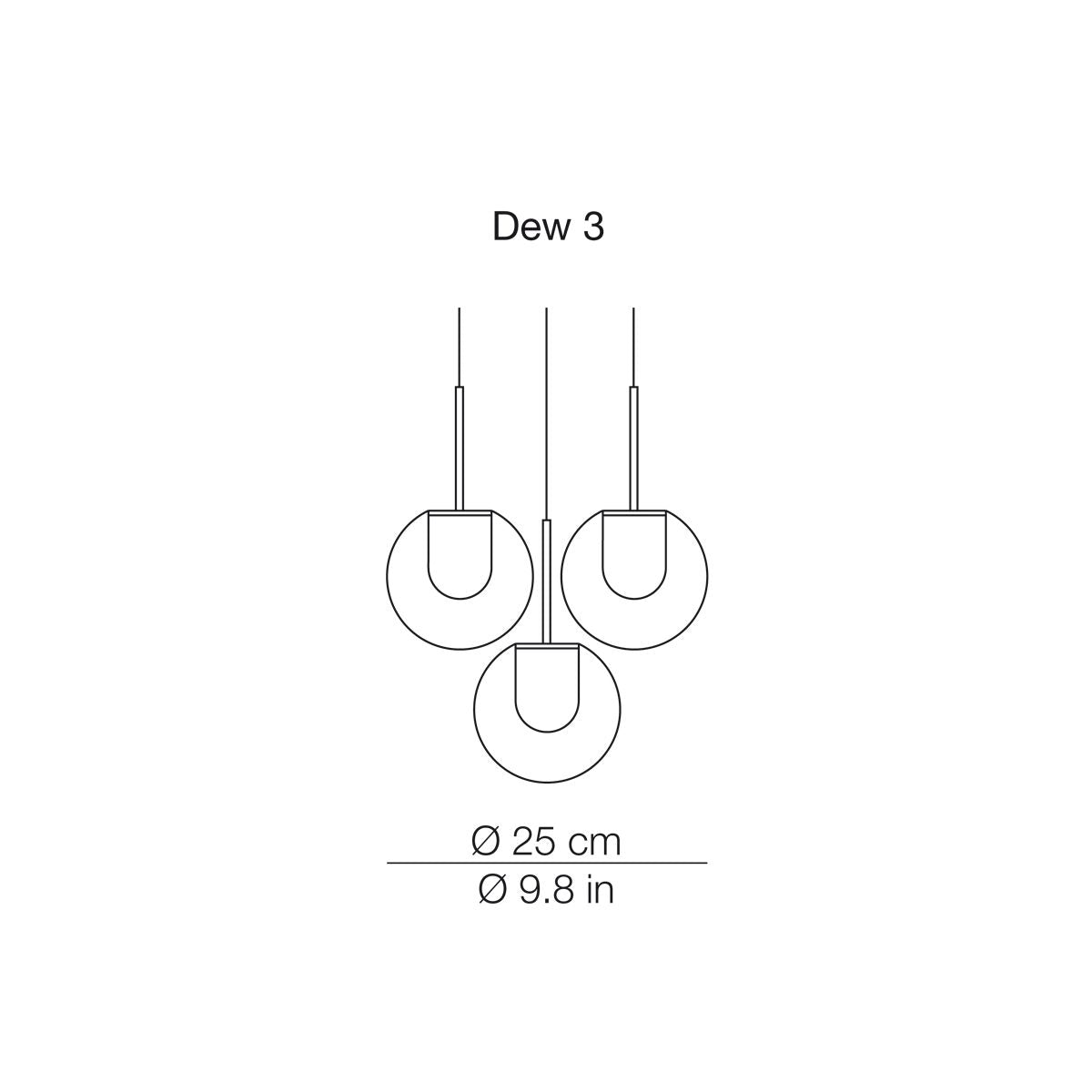 Kundalini - Dew Pendelleuchten 3er-Set