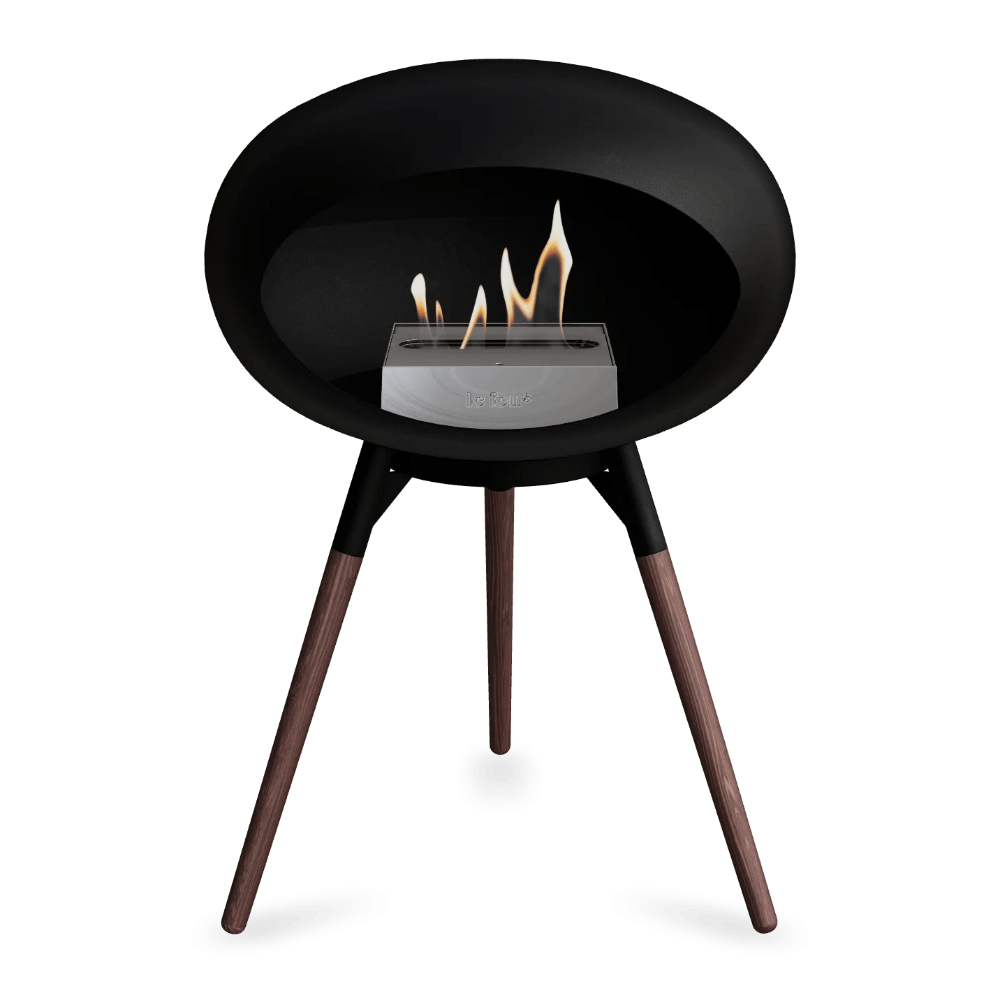 Le Feu - Black Ground Wood Low Bioethanol-Kamin