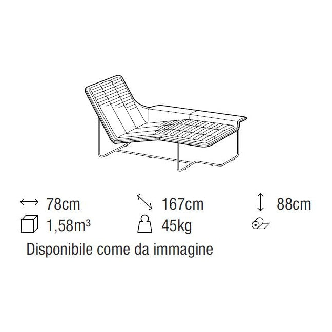 Ditre Italia - ORIGAMI Chaiselongue aus Leder