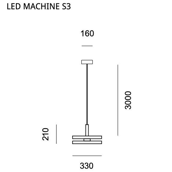   - Prandina - Deckenleuchte Machine S3                              