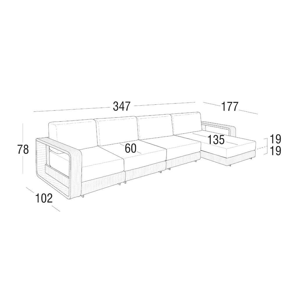 Roberti - Hamptons Loungesofa Modular