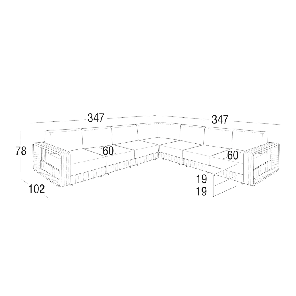 Roberti - Hamptons Loungesofa Modular