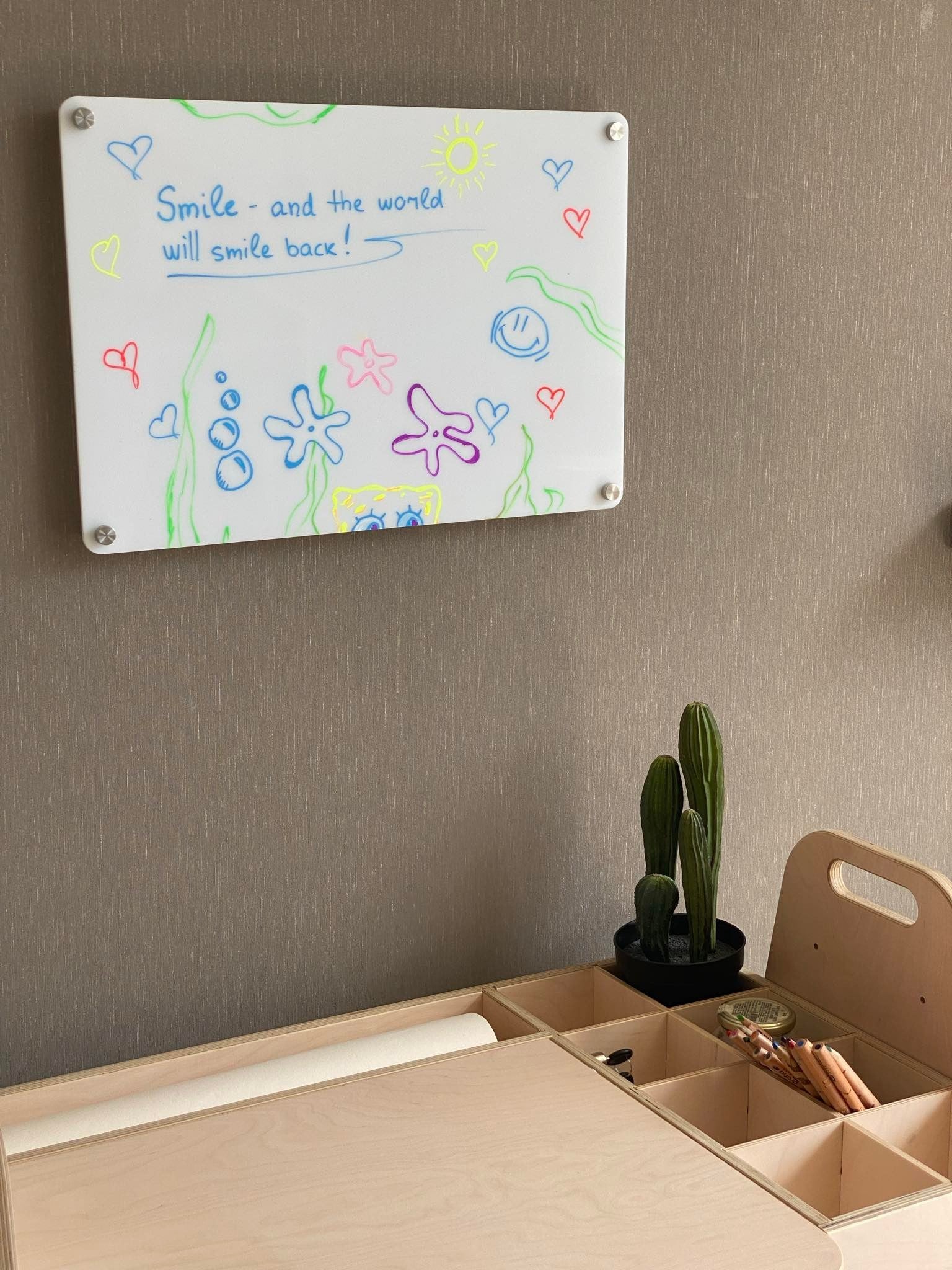 LUULA Acrylic Whiteboard For Montessori-Style Learning