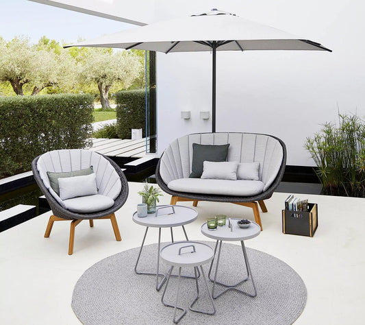 Cane-line - Peacock Soft Rope Loungesessel Hellgrau