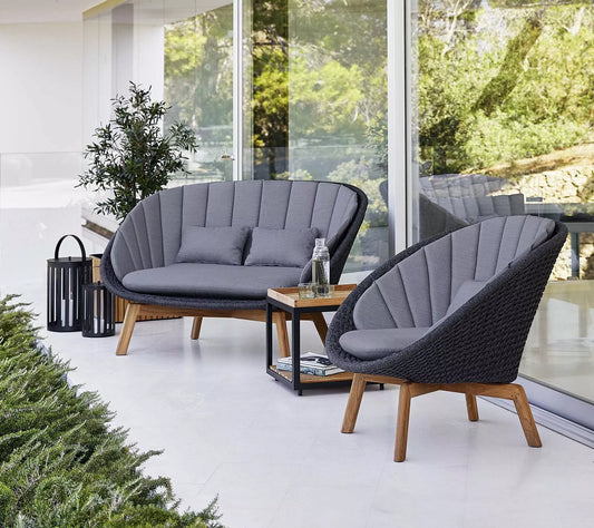 Cane-line - Peacock Soft Rope Loungesessel Dunkelgrau