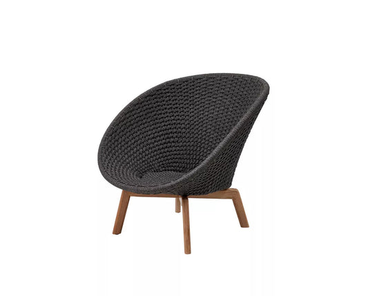 Cane-line - Peacock Soft Rope Loungesessel Dunkelgrau