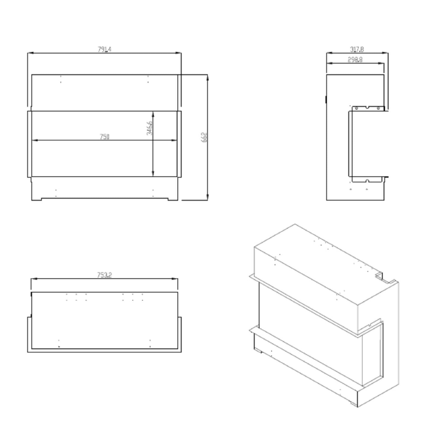 Dimplex - Vivente Plus 75 Einbau-Elektrokamin