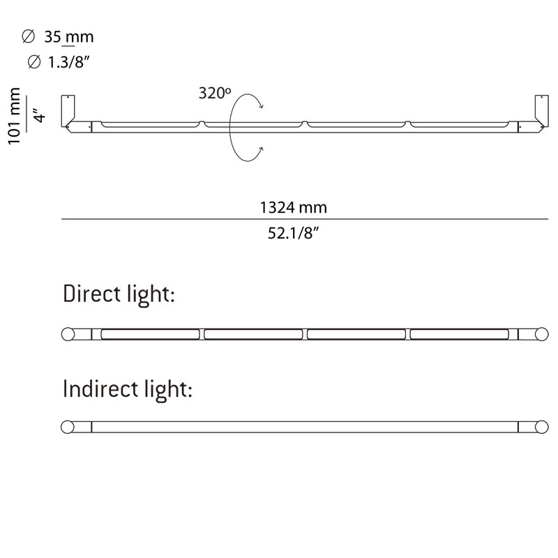 Estiluz - Arco A-4000X LED-Wandleuchte