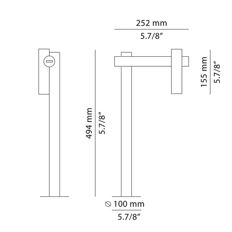 Estiluz - Tik A-4098X Pollerleuchte LED