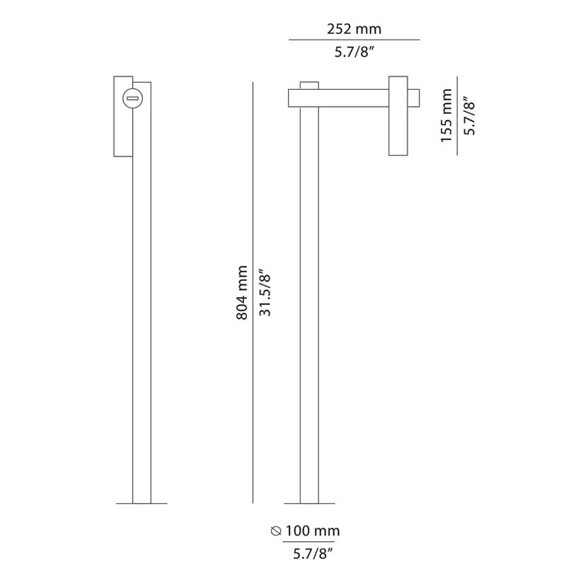 Estiluz - Tik A-4099X Pollerleuchte LED