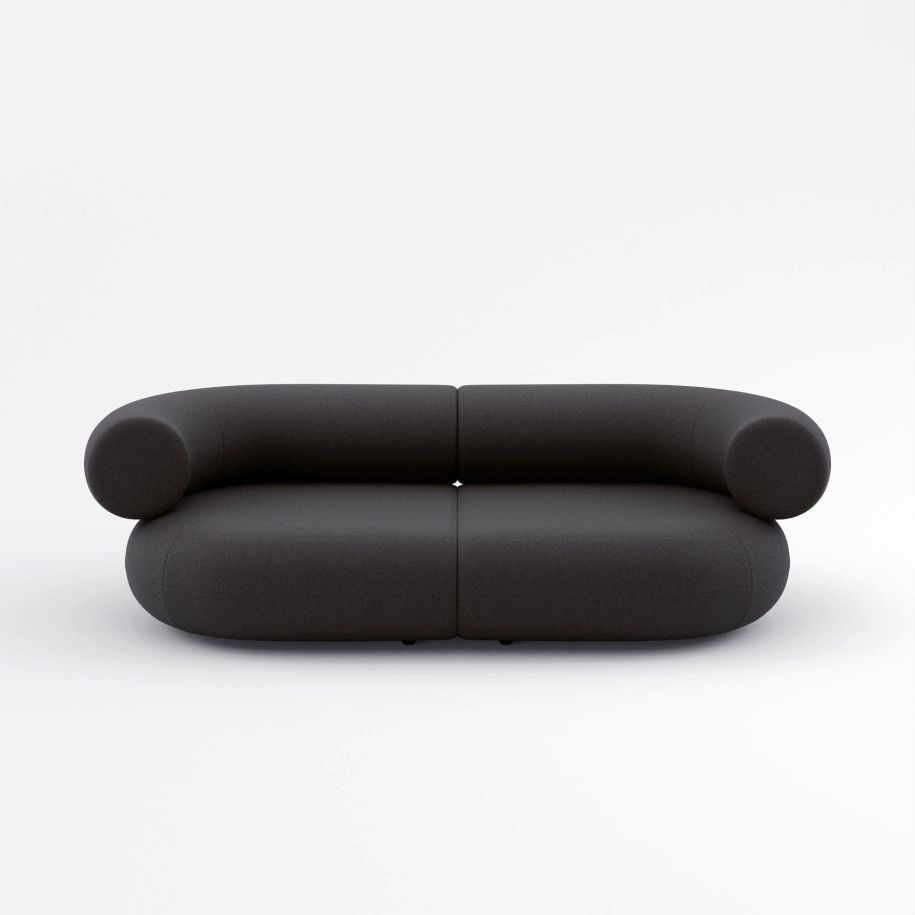 Tom Dixon - Fat 2,5-Sitzer Sofa Grau