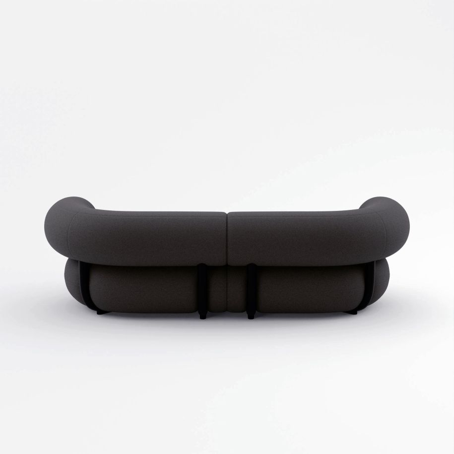 Tom Dixon - Fat 2,5-Sitzer Sofa Grau