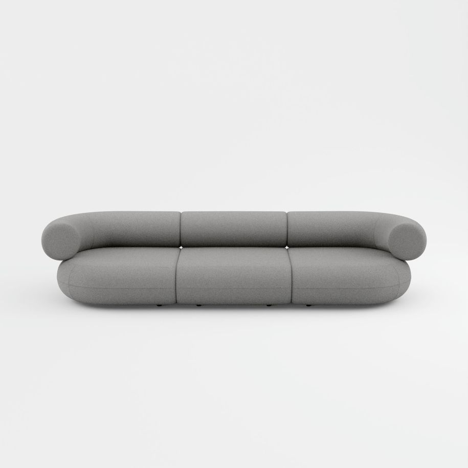 Tom Dixon - Fat 3-Sitzer Sofa Mittelgrau