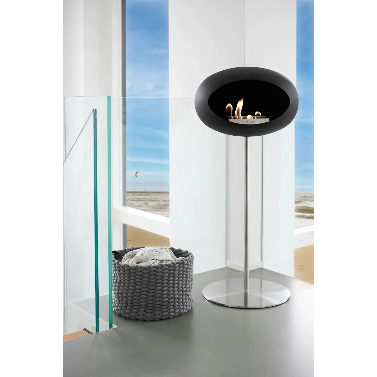 Le Feu - Black Ground Steel High Bioethanol-Kamin