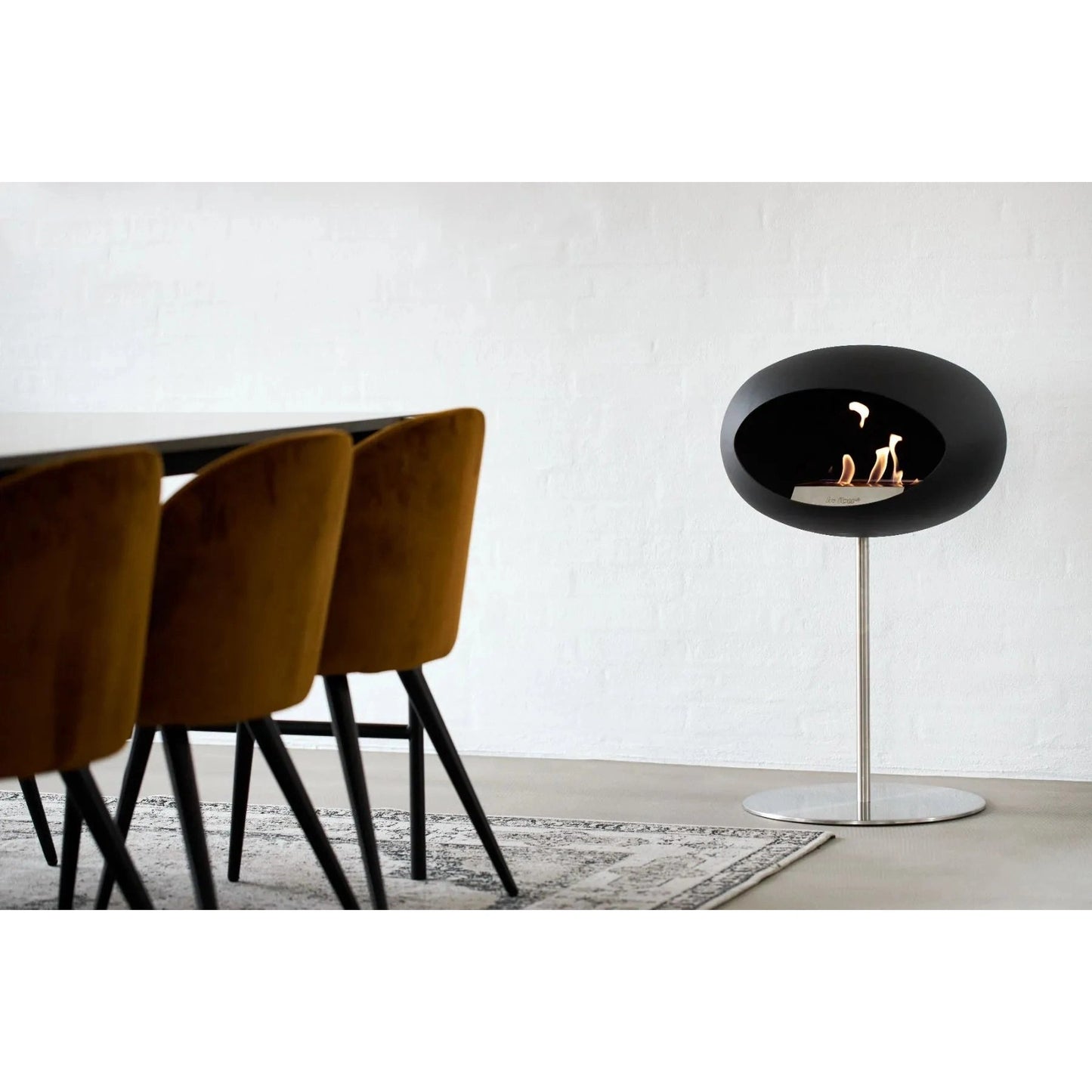 Le Feu - Black Ground Steel Low Bioethanol-Kamin