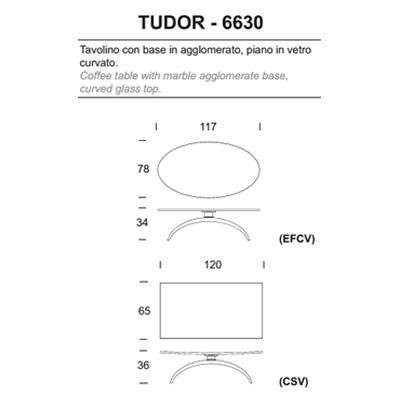 Tonin Casa - TUDOR T6630 Couchtisch