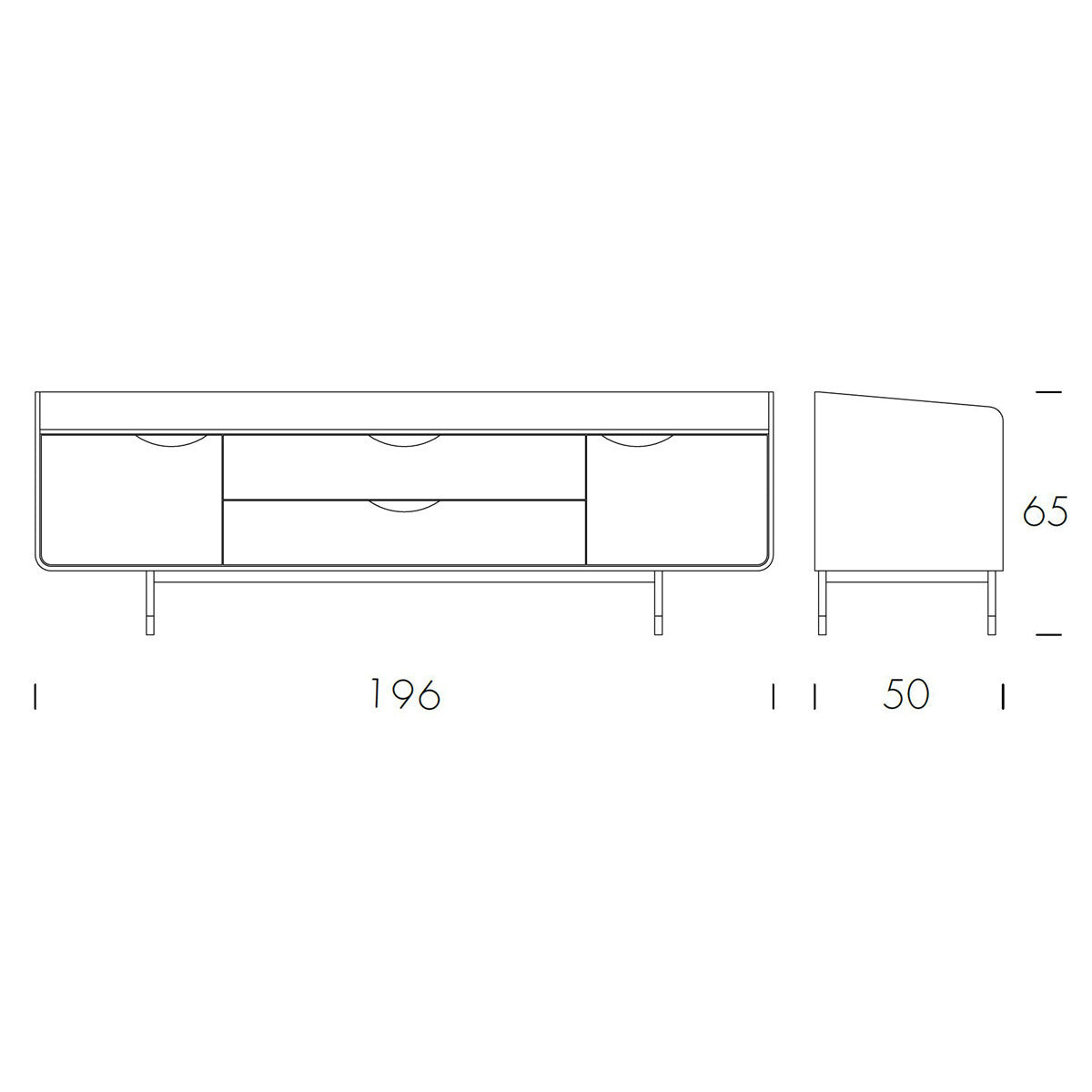 Tonin Casa - OPERA T8672 Designer Sideboard 196 cm