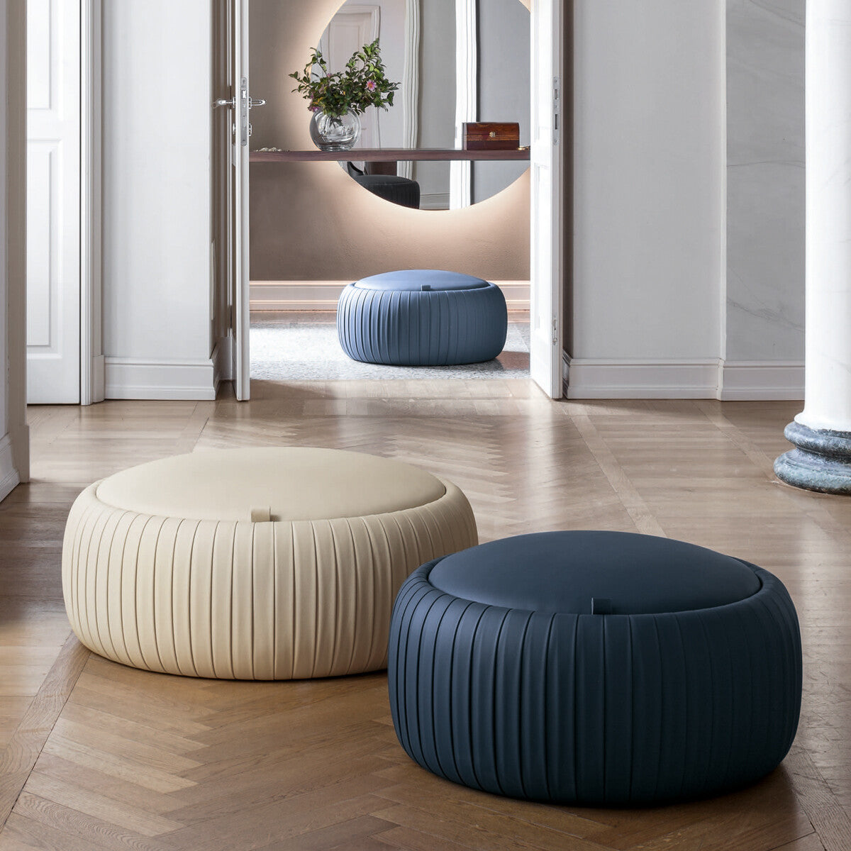 Tonin Casa - PLISSE T7335 Pouf mit Stauraum Kunstleder