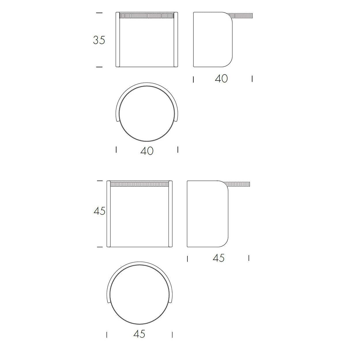 Tonin Casa - ROLLER T8126S Beistelltisch SET