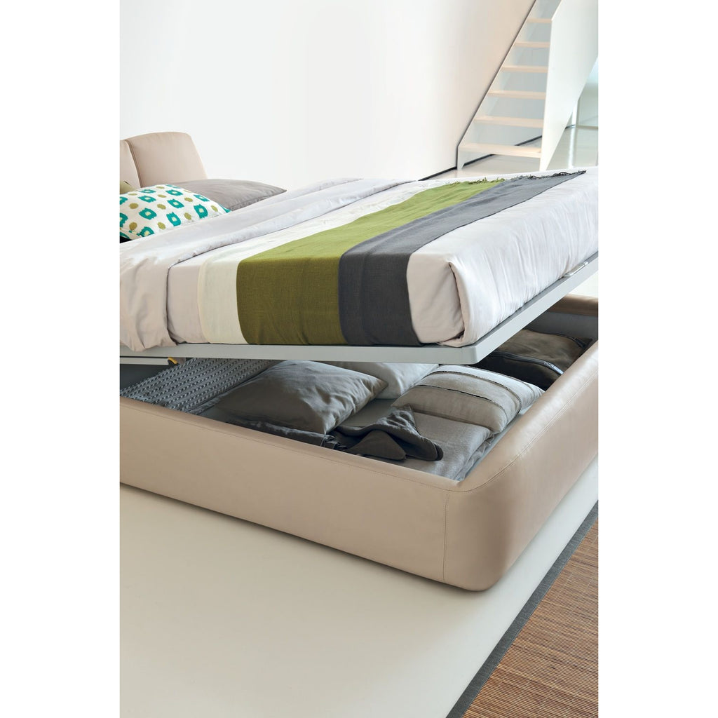 Tonin Casa - Bett Tuny Leder mit verstellbarem Kopfteil