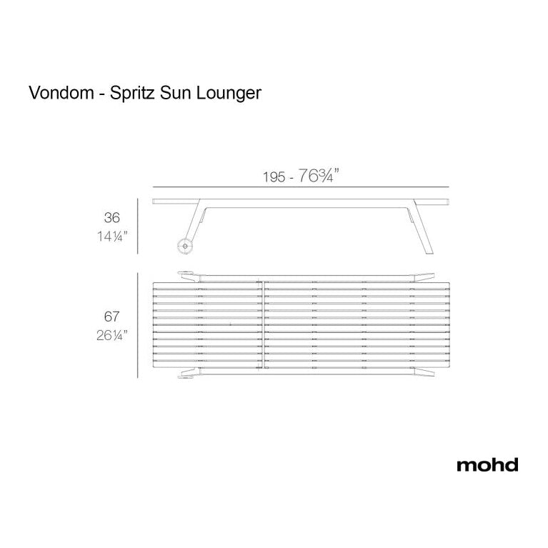 Vondom - 4er-Set Spritz Sonnenliege