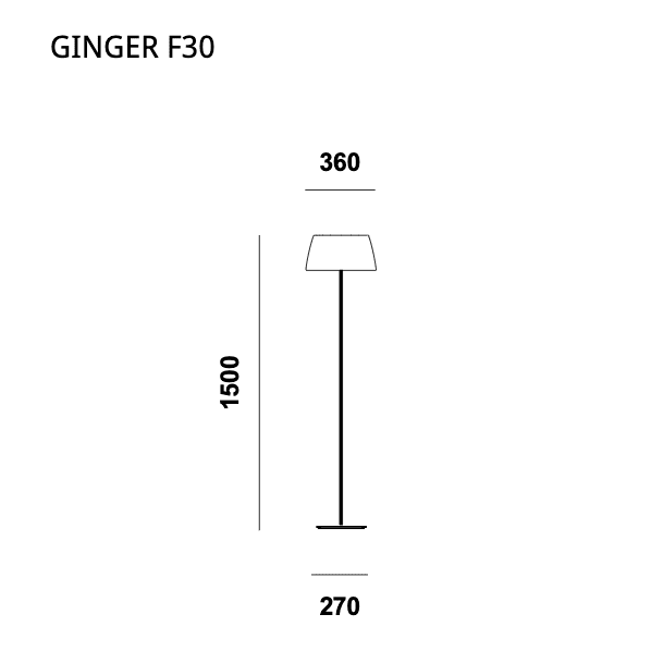 Prandina - Stehleuchte Ginger F30 weiß