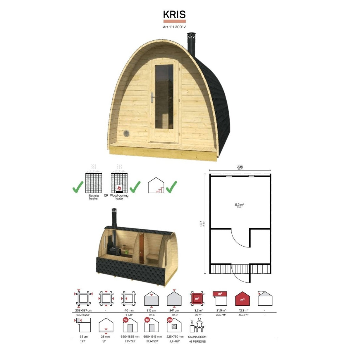 Tene SAUNA POD KRIS