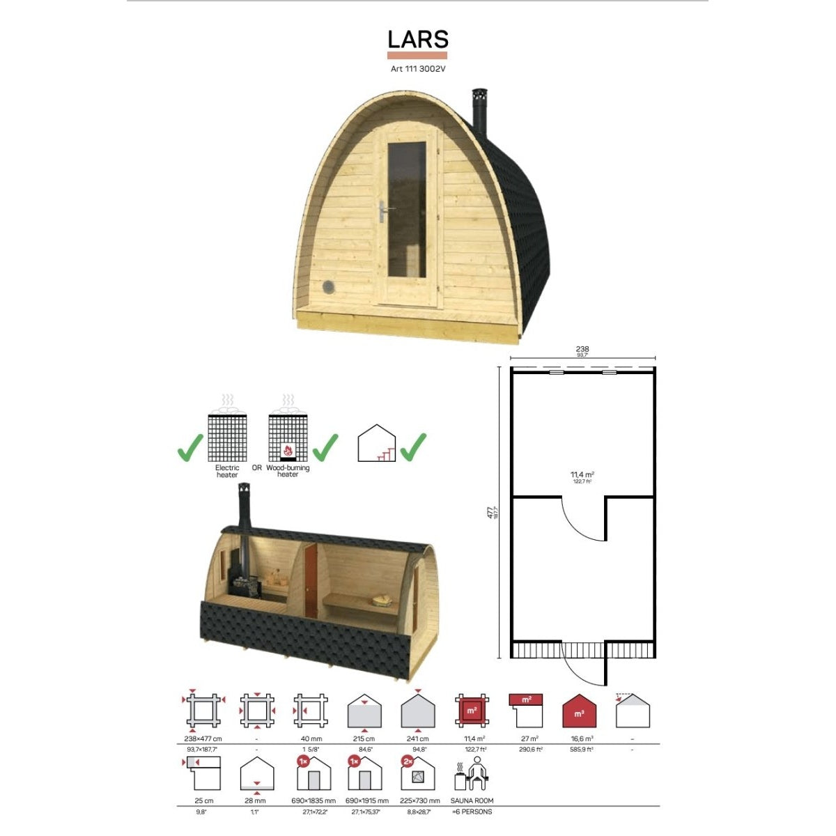 Tene SAUNA POD LARS