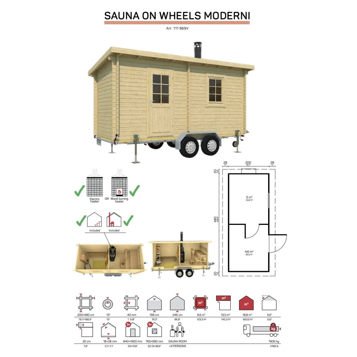 Tene Mobile Sauna Moderni