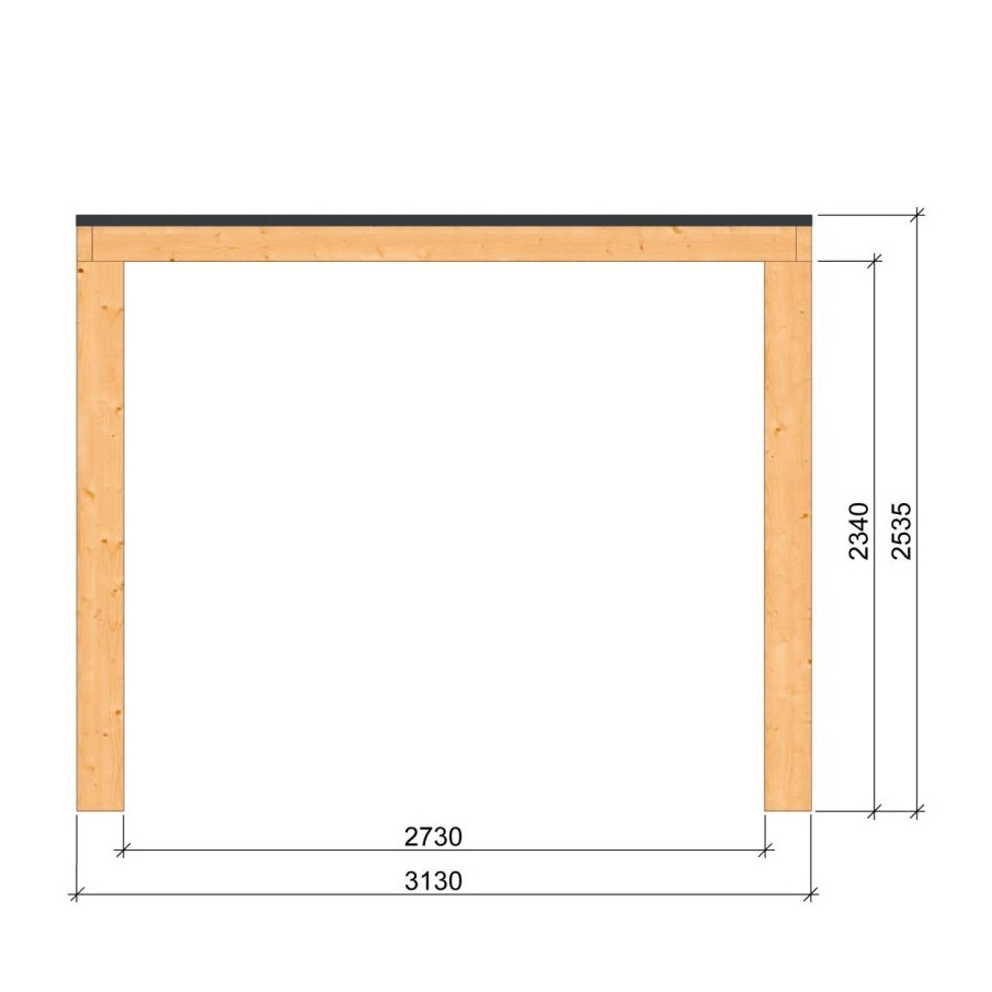 Tuindeco - Pavillon / Carport Renesse 500 Selbstbausatz