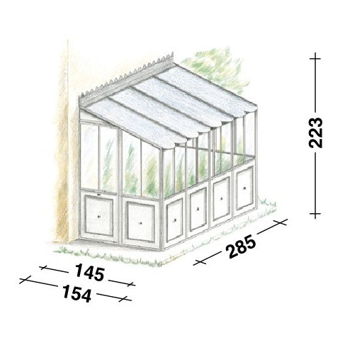 Unopiu - Gewächshaus als Anbaumodell Orangerie in 3 Größen